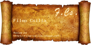 Filep Csilla névjegykártya